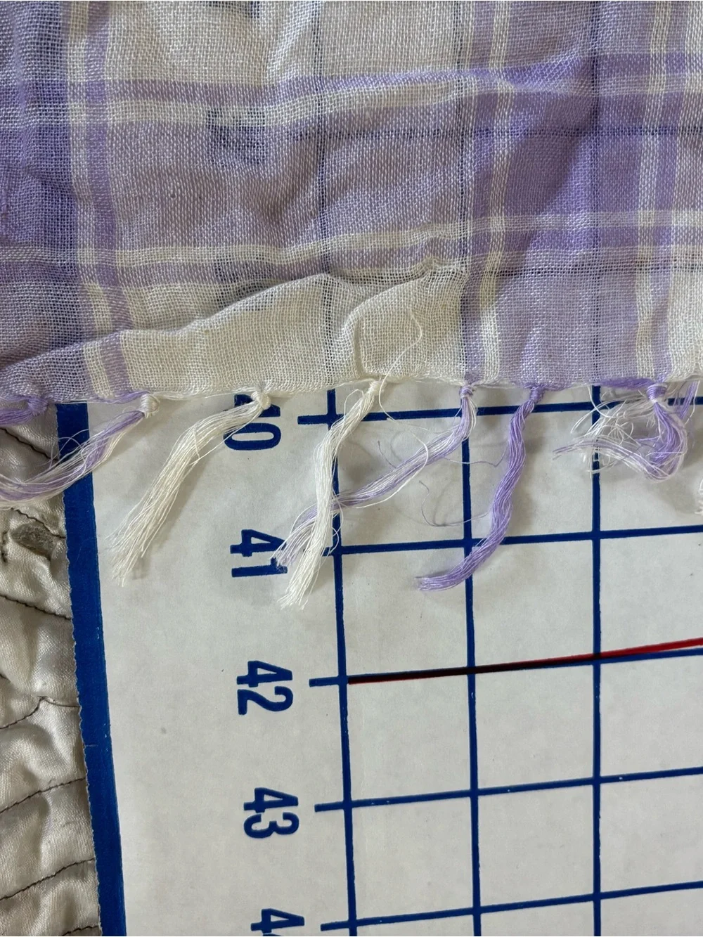 Rayon Lilac Lavender Lightweight Fringed Scarf/ Wrap 48” Square Made in India